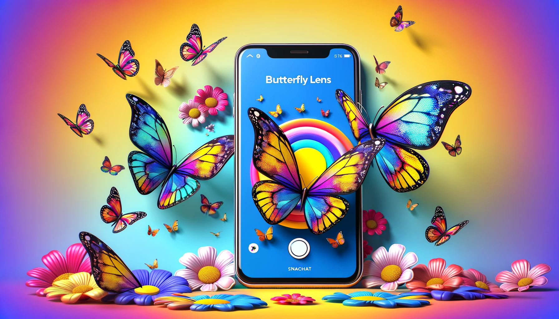 Unlock the Butterflies lens on snapchat